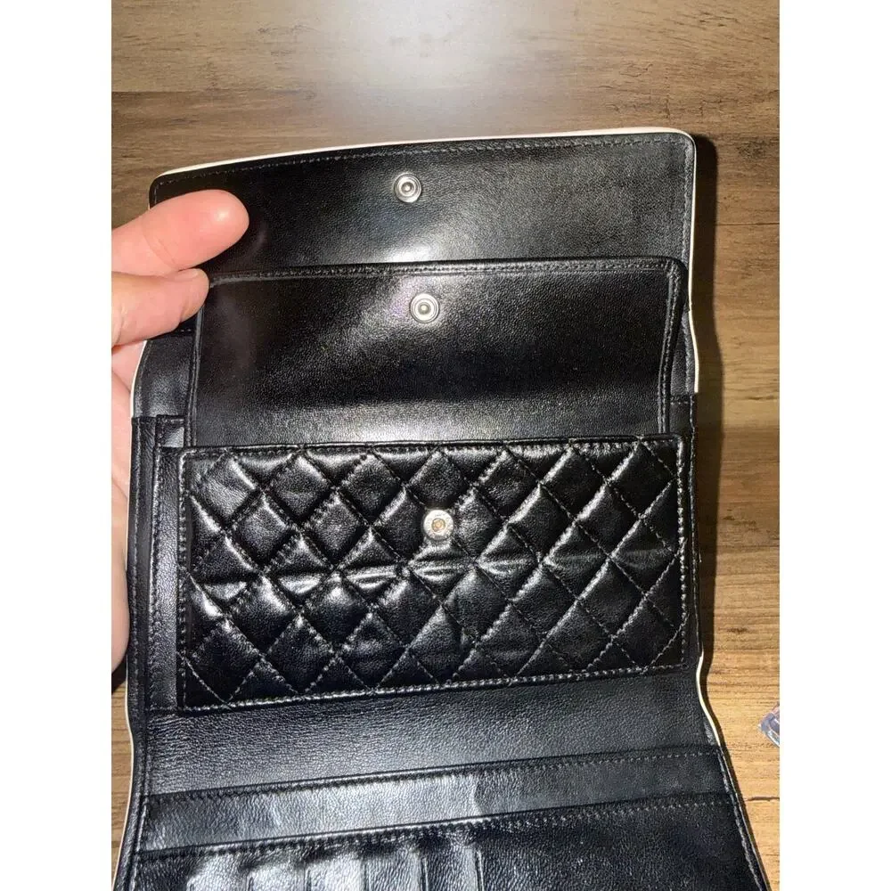 Rare Chanel Reissue 2.55 ZigZag Stitch Long Flap Wallet Black Leather Silver HW